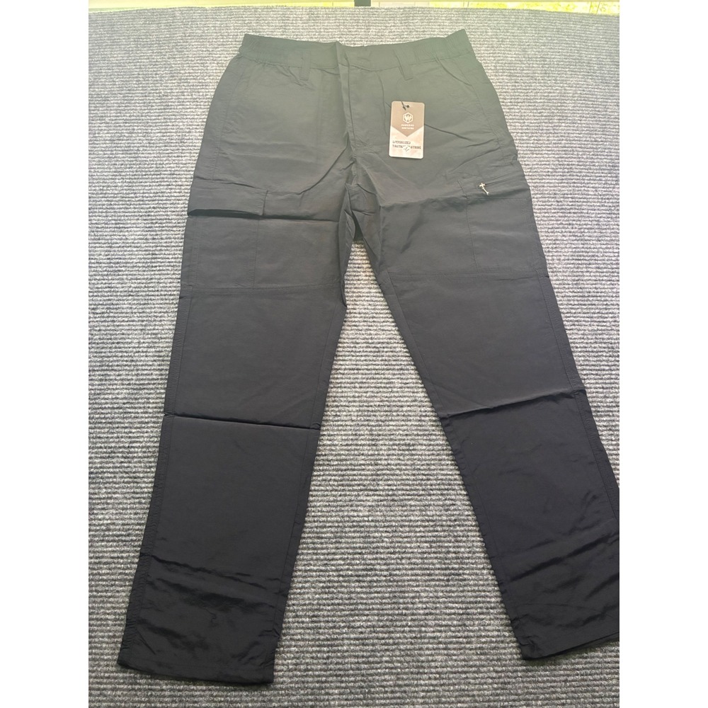 Mens 30x28 Tactical Cargo Pant Minimalist Black Multi Pocket Lightweight Utility